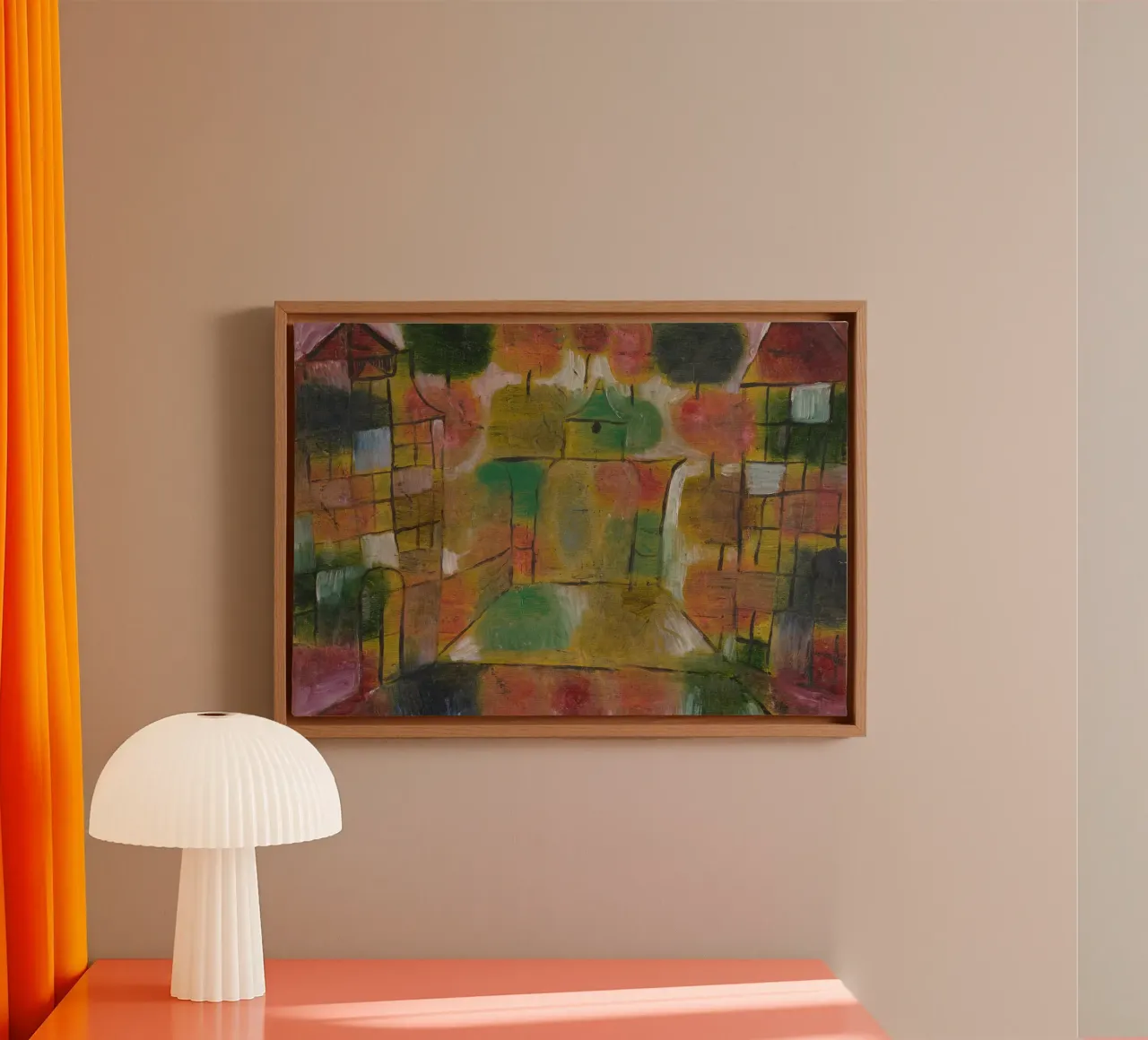 Paul Klee – Tree and Architecture: Rhythms 1920 canvas by Wirla