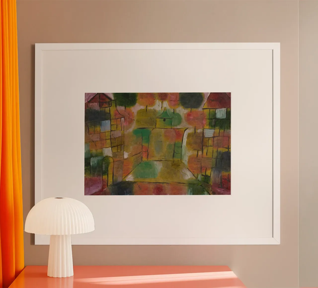 Paul Klee – Tree and Architecture: Rhythms 1920 poster by Wirla
