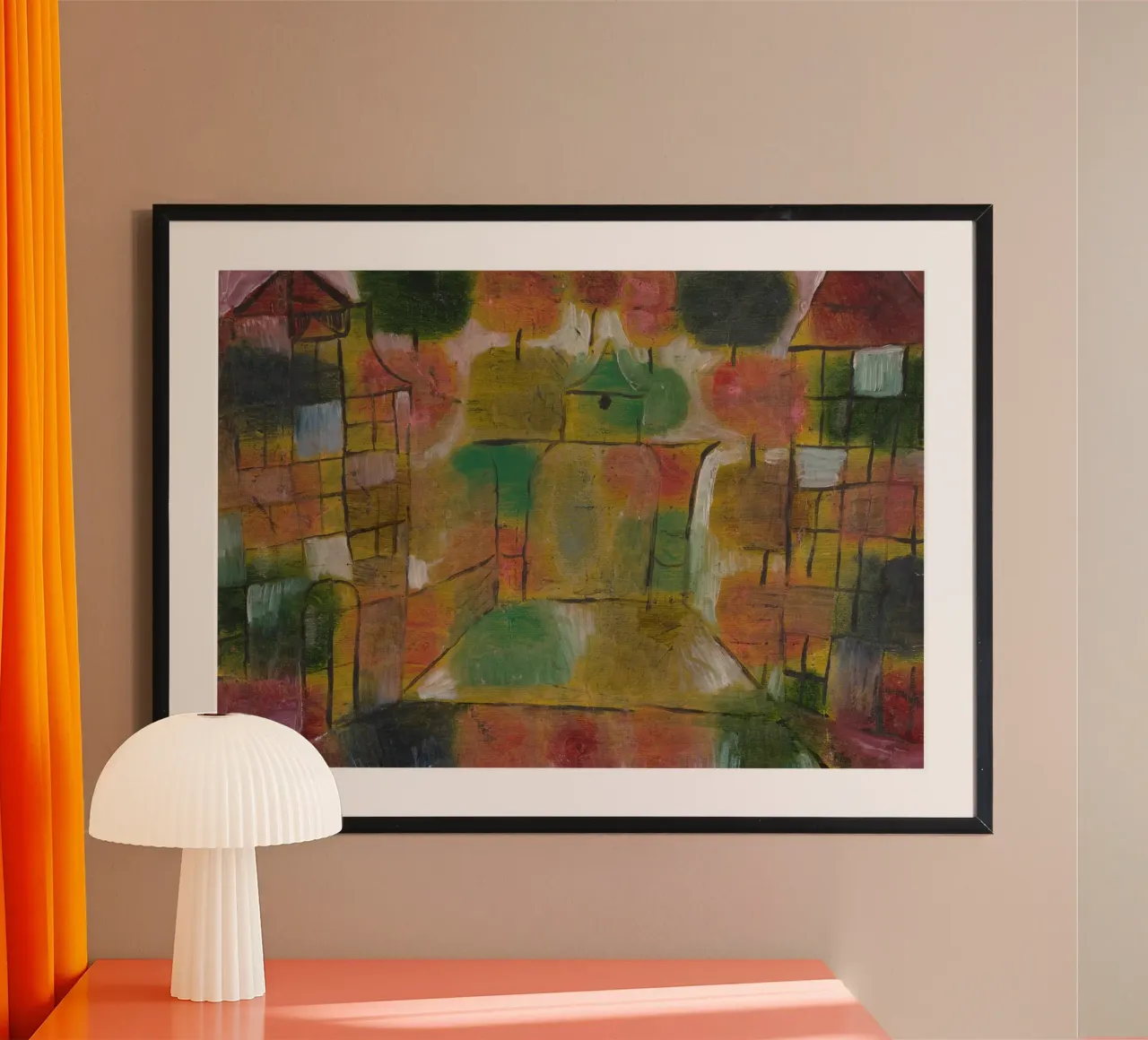 Paul Klee - Albero e architettura: Ritmi 1920 poster da Wirla