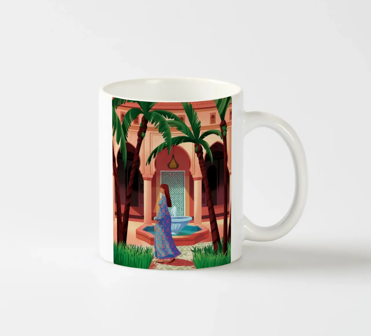 Oasi di fontane incantevoli tazza in ceramica da Murni Strokes
