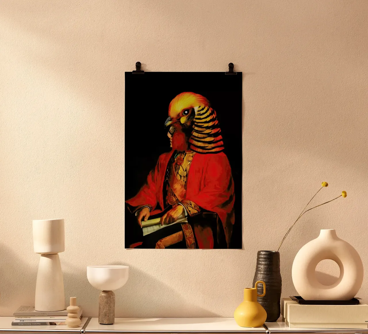 Dominique poster con telaio in legno da Tein Lucasson