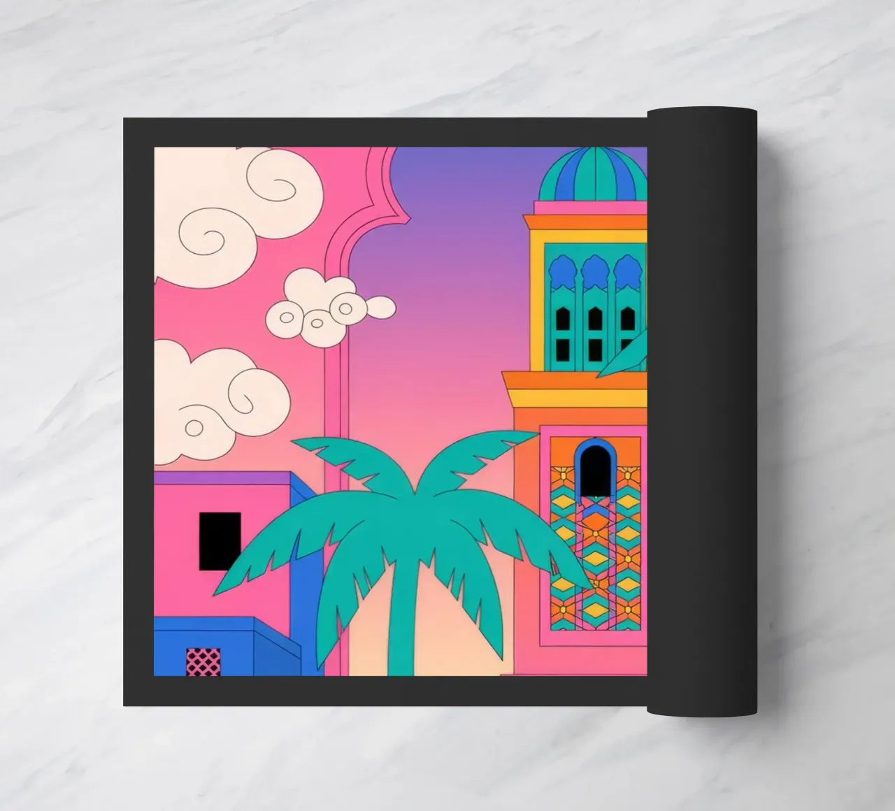 Un sogno architettonico vibrante zerbino da Murni Strokes