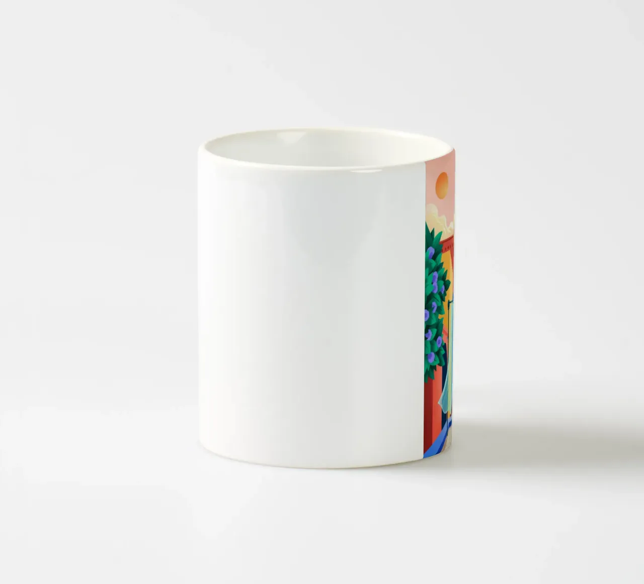 Ritiro in un cortile sereno tazza in ceramica da Murni Strokes