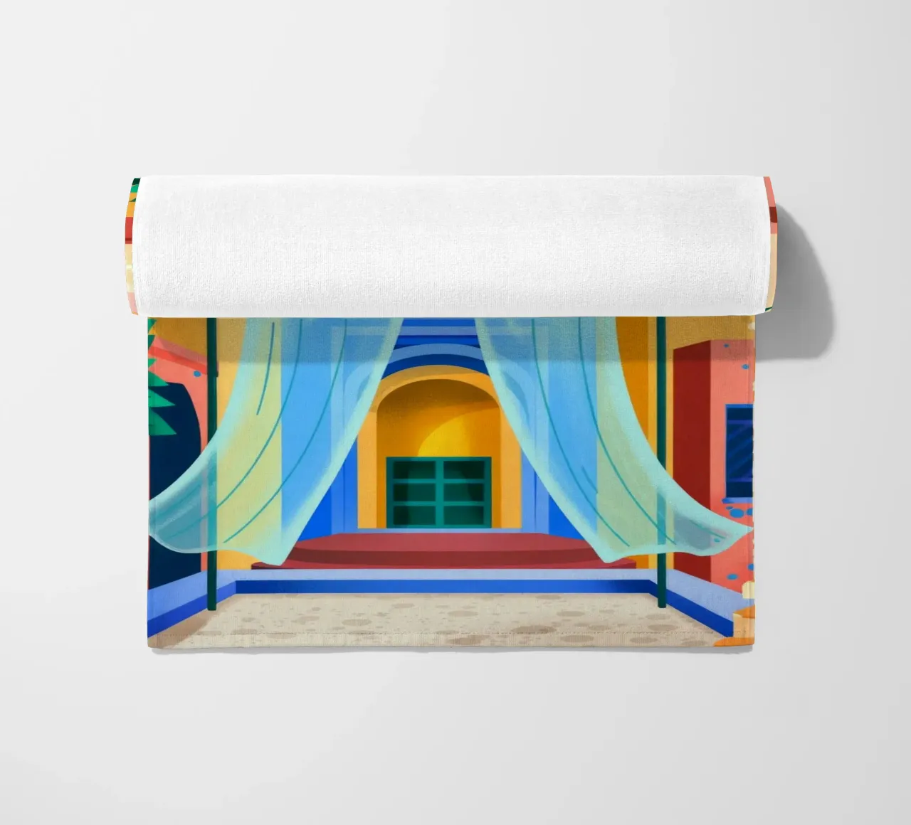 Ritiro in un cortile sereno telo mare da Murni Strokes