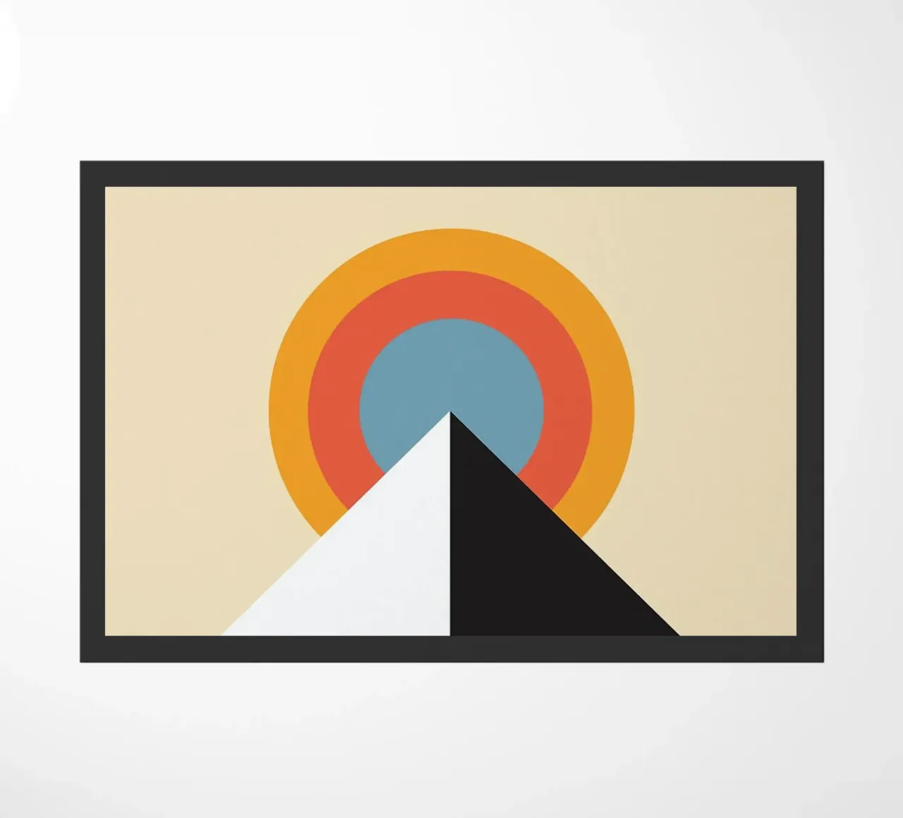 palette de couleurs du cercle pyramidal bauhaus paillasson de MinimalistPosterCharles