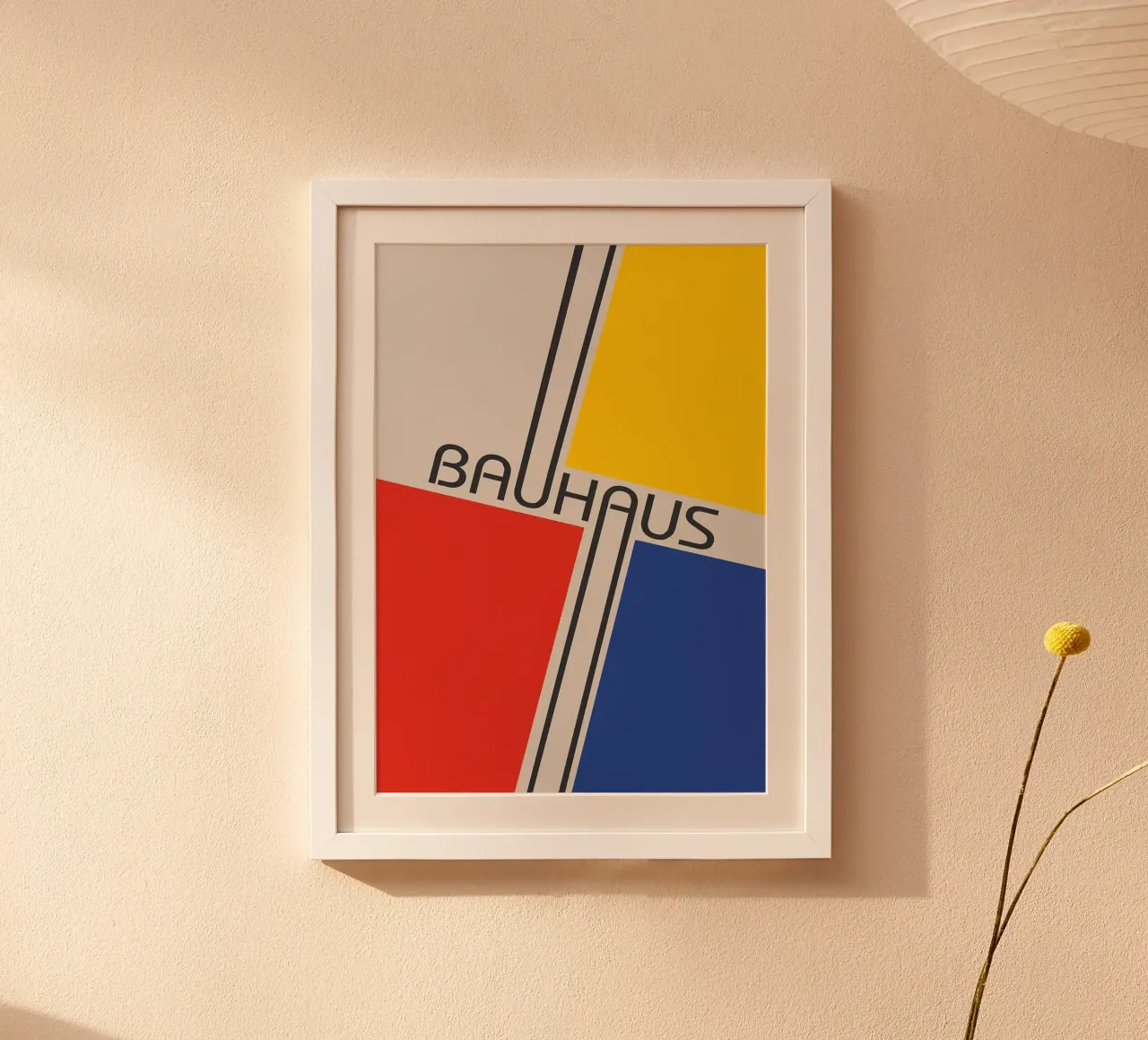 bauhaus rot blau gelb Poster von MinimalistPosterCharles