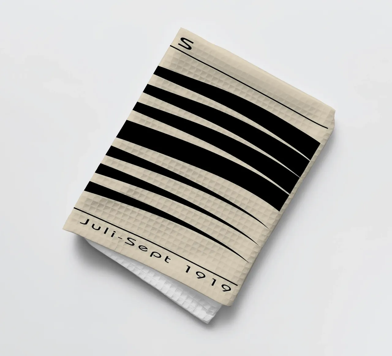 Bauhaus forme astratte linee nere linee ondulate canovaccio da cucina da MinimalistPosterCharles