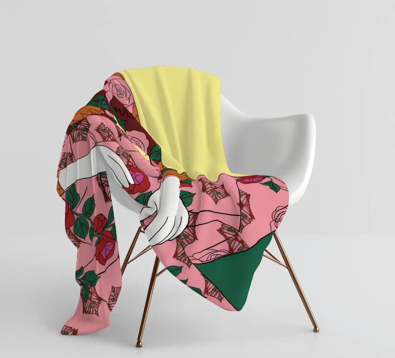 Sinfonia di eleganza floreale coperta in pile da Murni Strokes