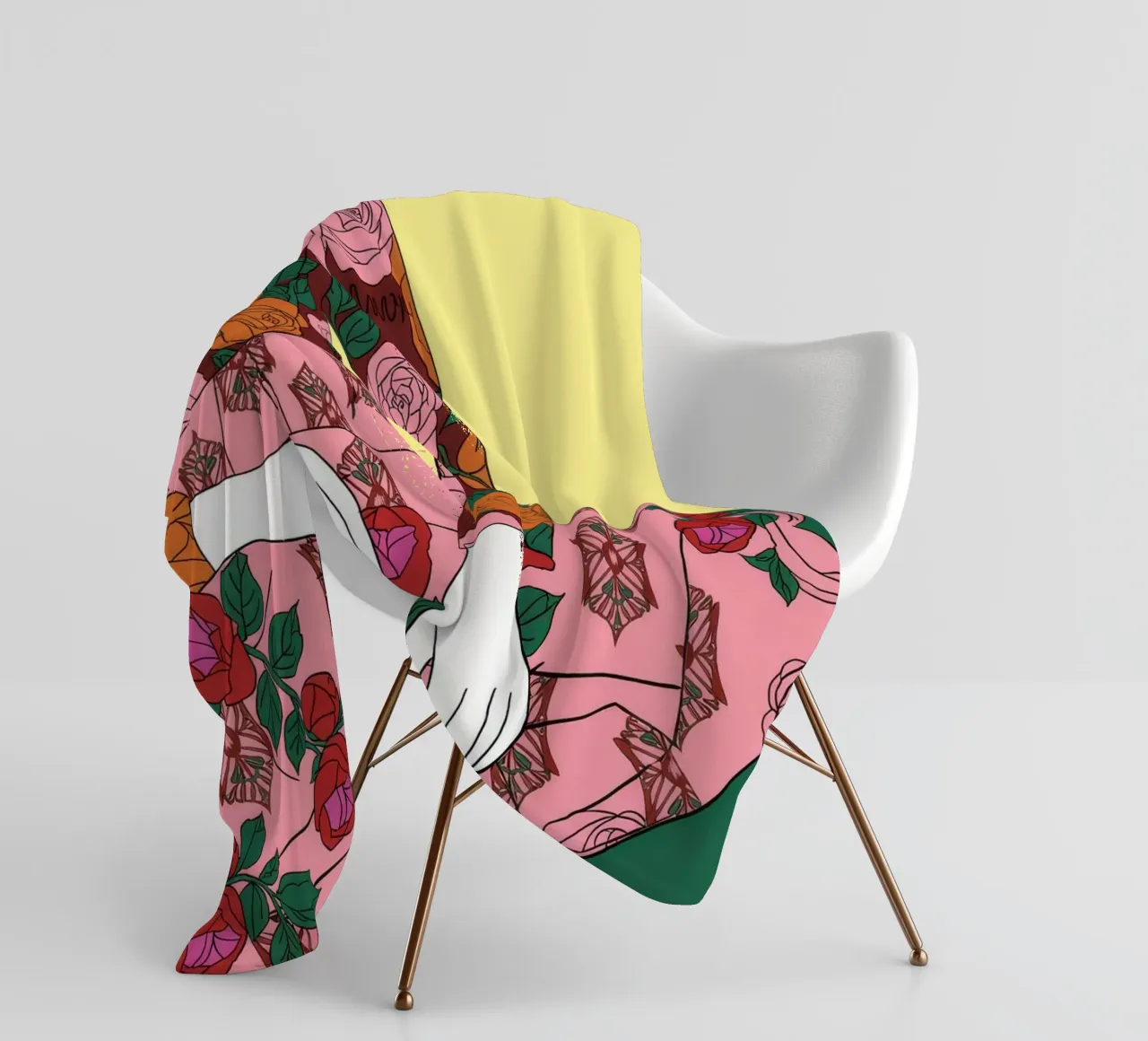 Sinfonia di eleganza floreale coperta in pile da Murni Strokes