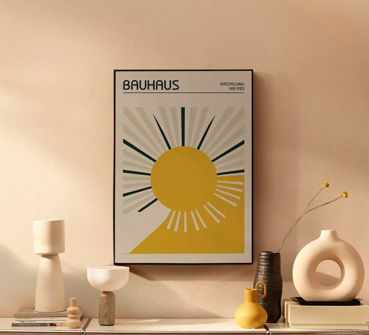 Forme geometriche del sole Bauhaus alluminio dibond da Dale Edward YoungJr