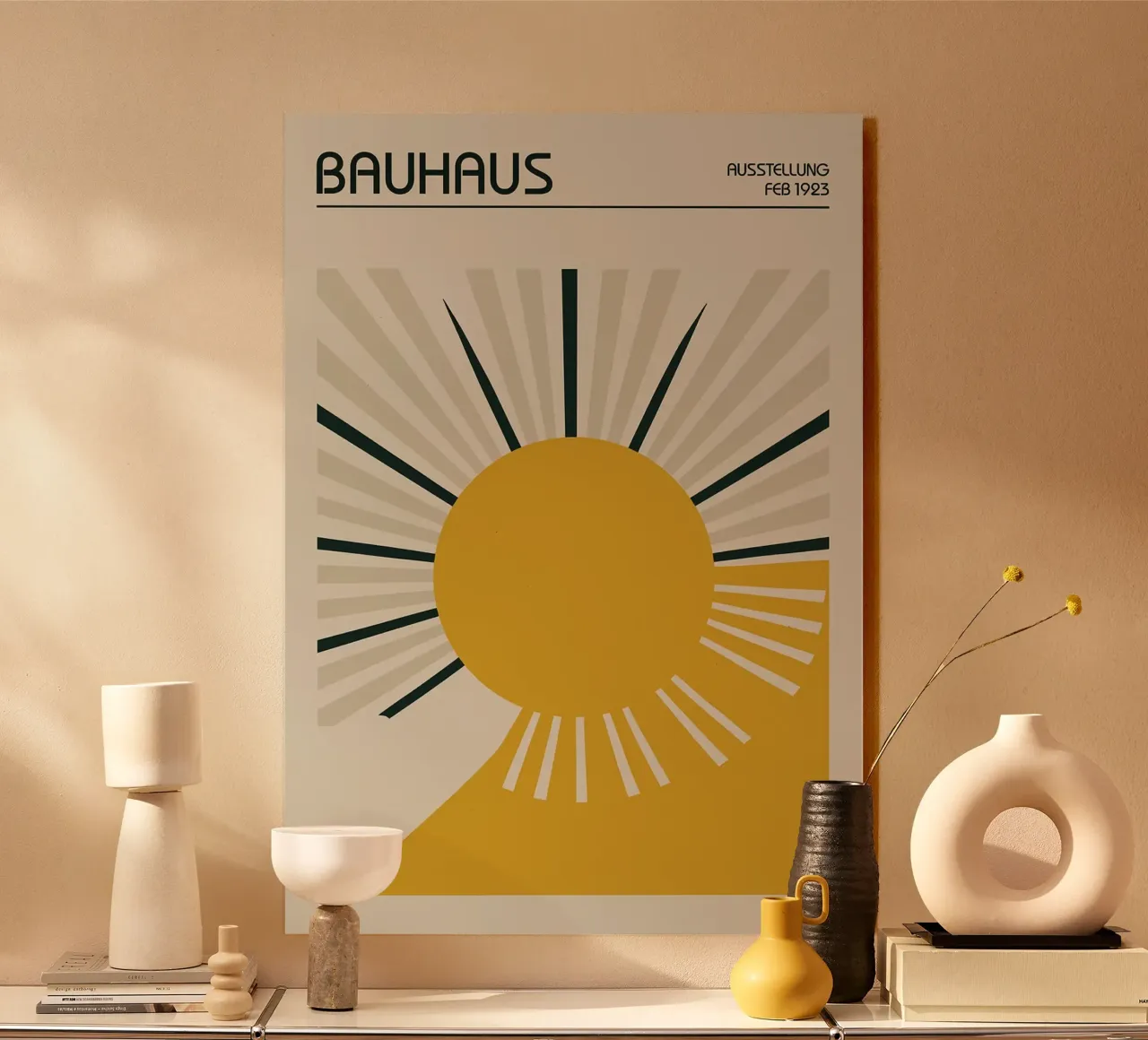 Forme geometriche del sole Bauhaus alluminio dibond da Dale Edward YoungJr