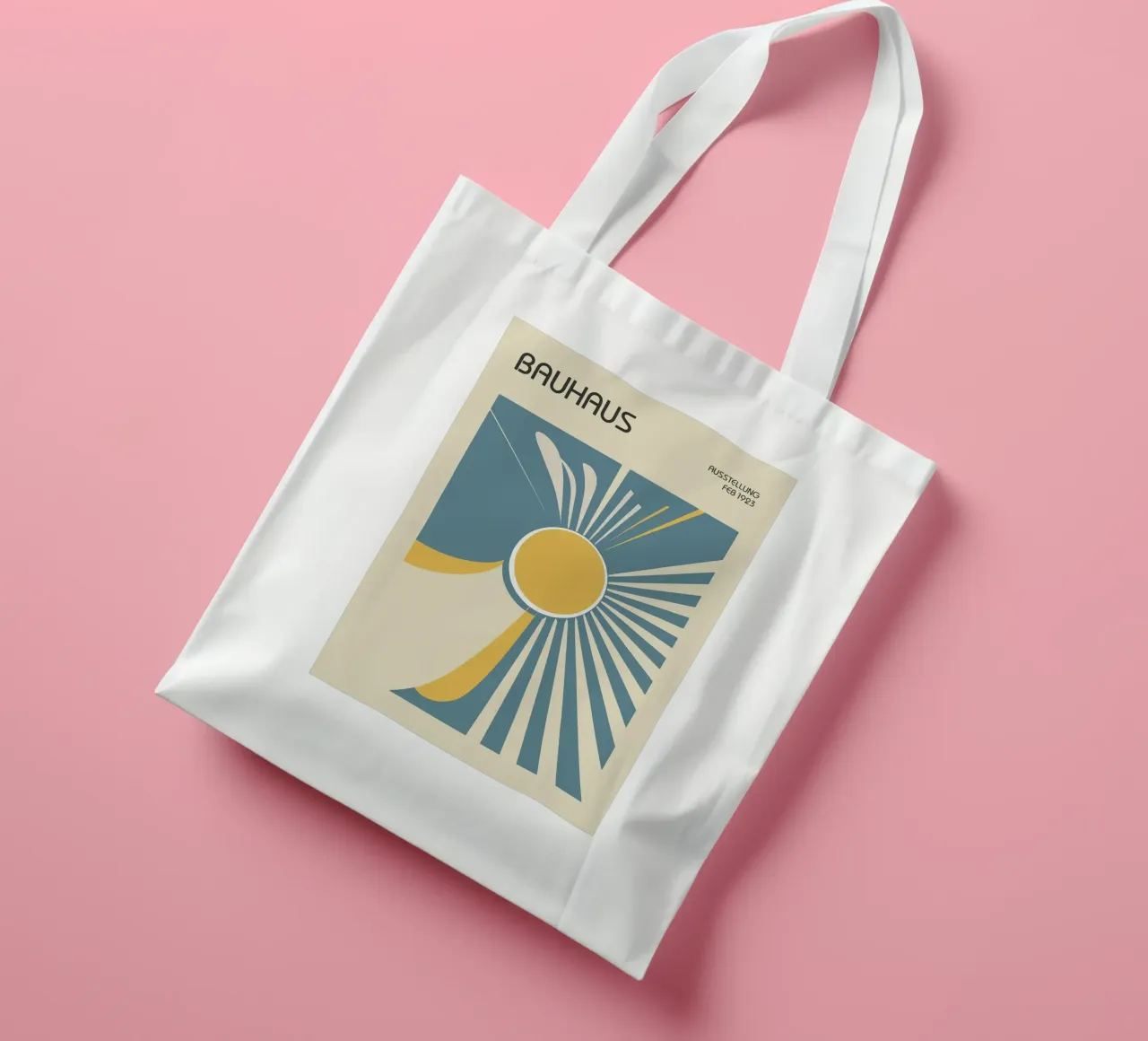 bauhaus sun rays geometric shapes tote bag by Dale Edward YoungJr