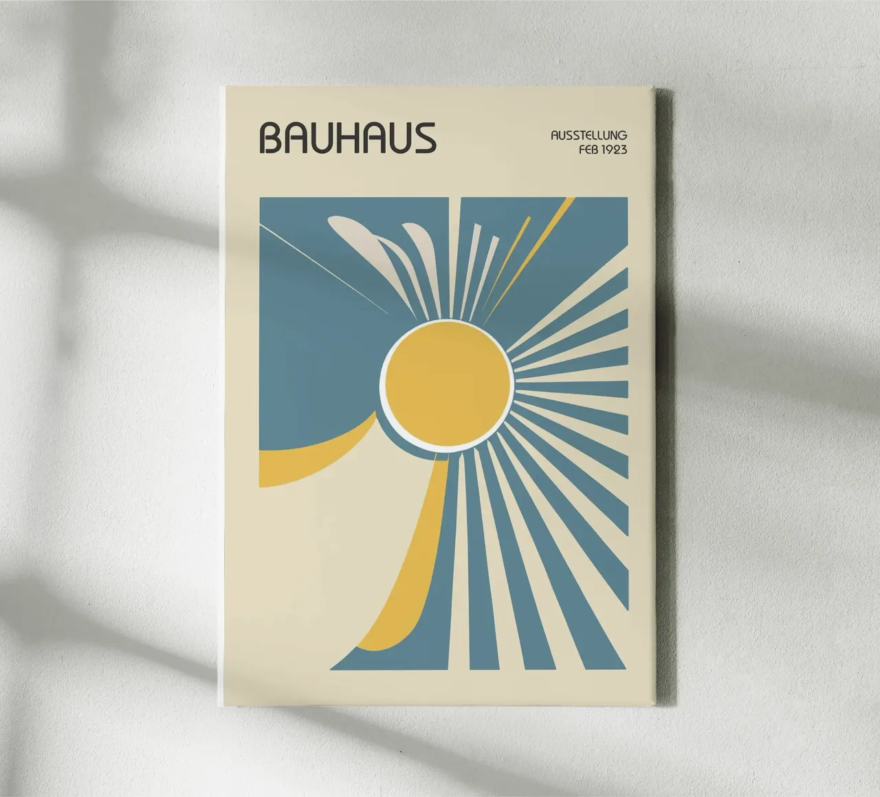 bauhaus sun rays geometric shapes canvas by Dale Edward YoungJr