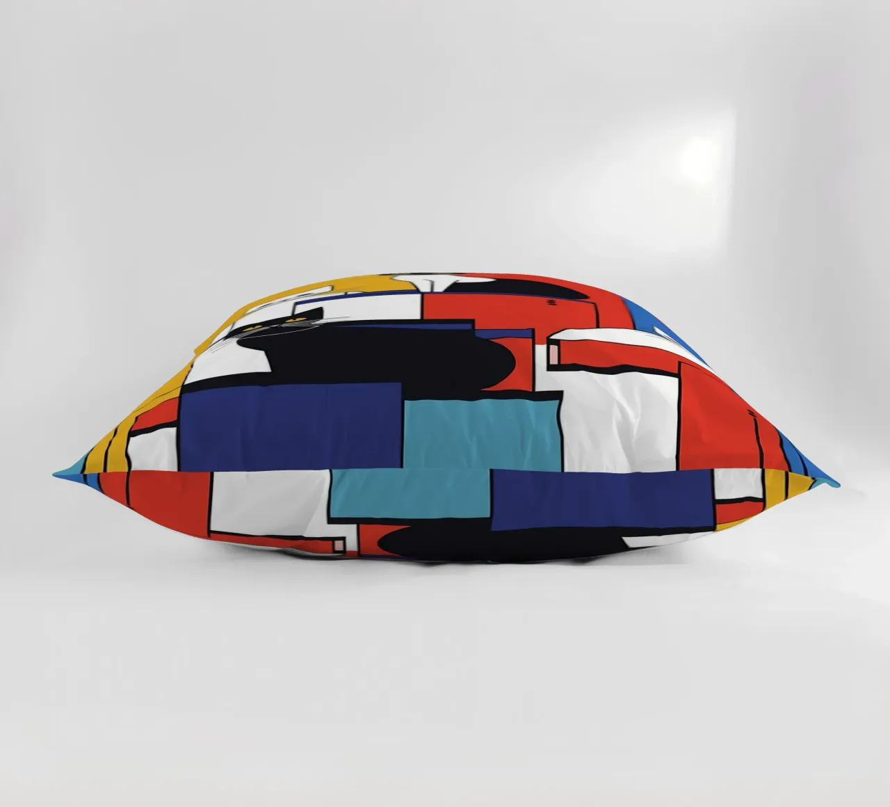 gatti forme geometriche blocchi di colore cuscino da Dale Edward YoungJr