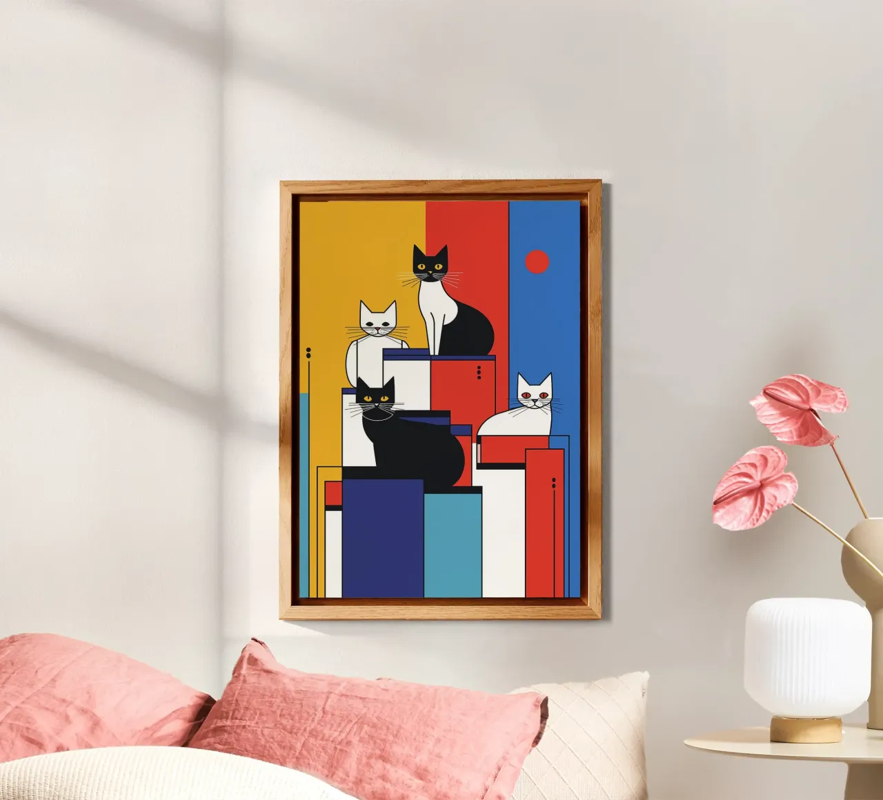 gatti forme geometriche blocchi di colore alluminio dibond da Dale Edward YoungJr