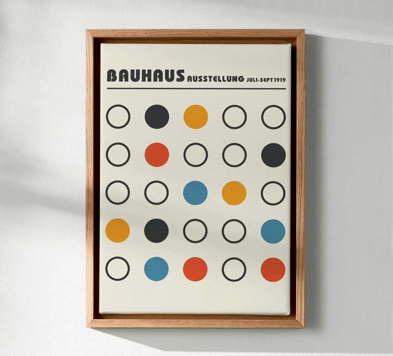 Bauhaus circles grid geometric canvas by Dale Edward YoungJr