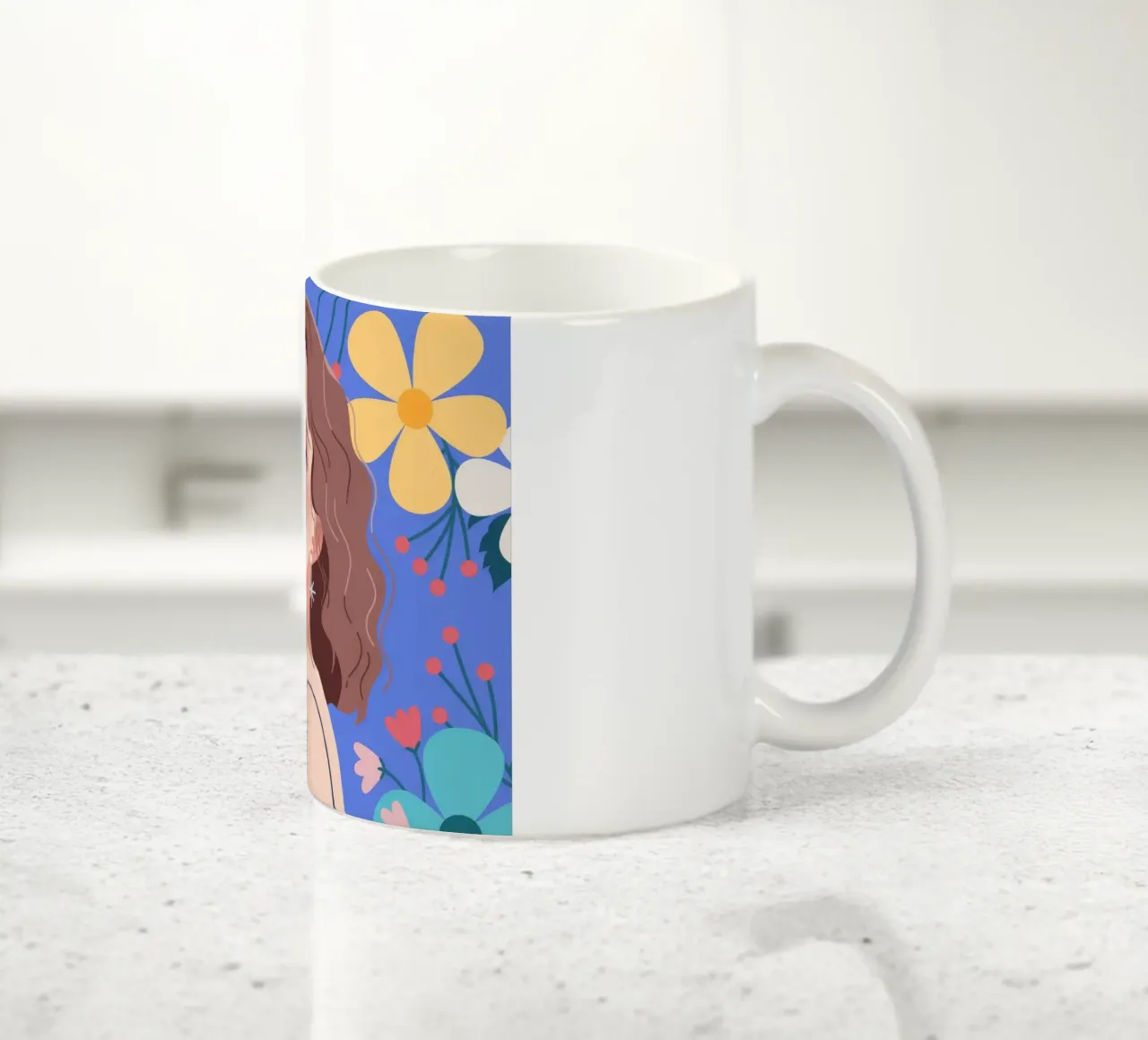 Reverie floreale contemplativa tazza in ceramica da Murni Strokes