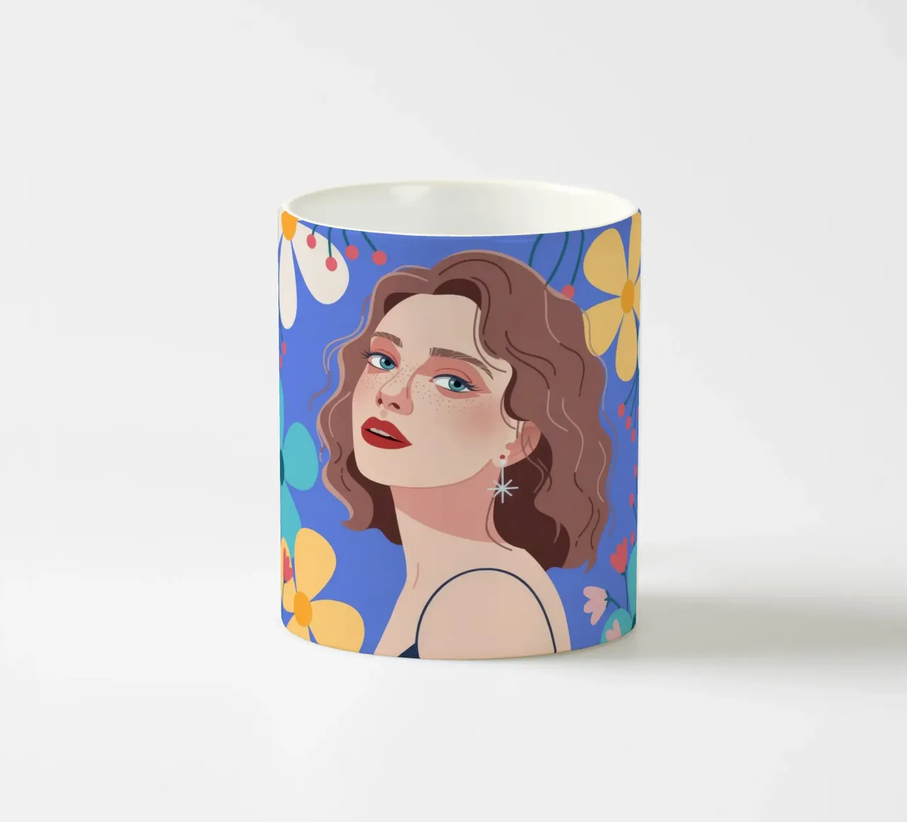 Reverie floreale contemplativa tazza in ceramica da Murni Strokes