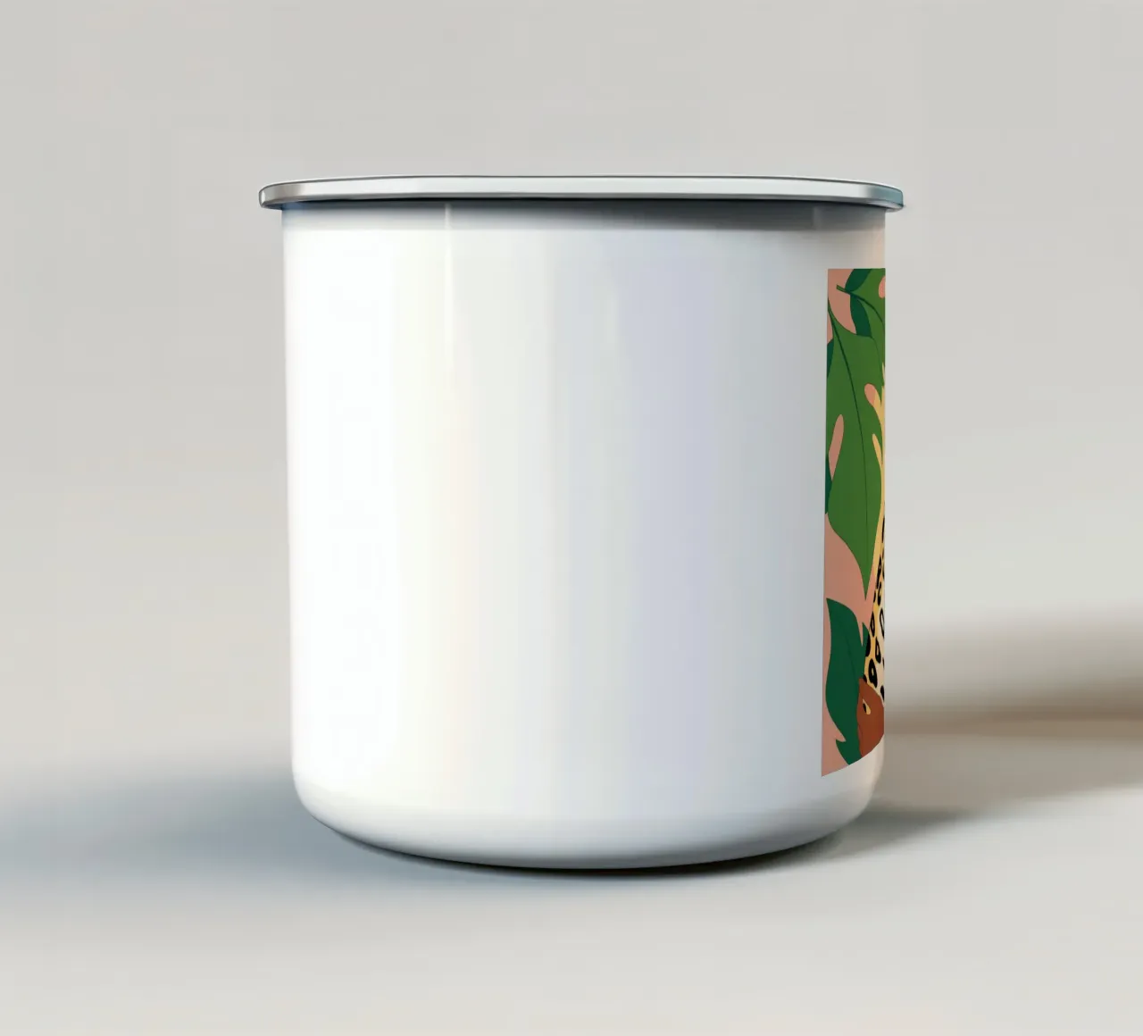 Abbraccio della giungla tazza in smalto da Murni Strokes