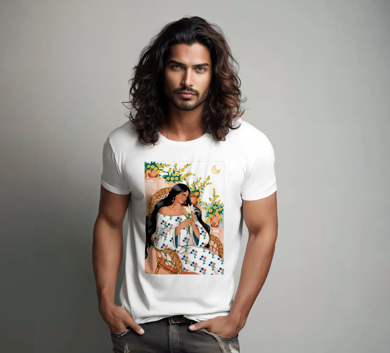 Serenità floreale t-shirt da Murni Strokes