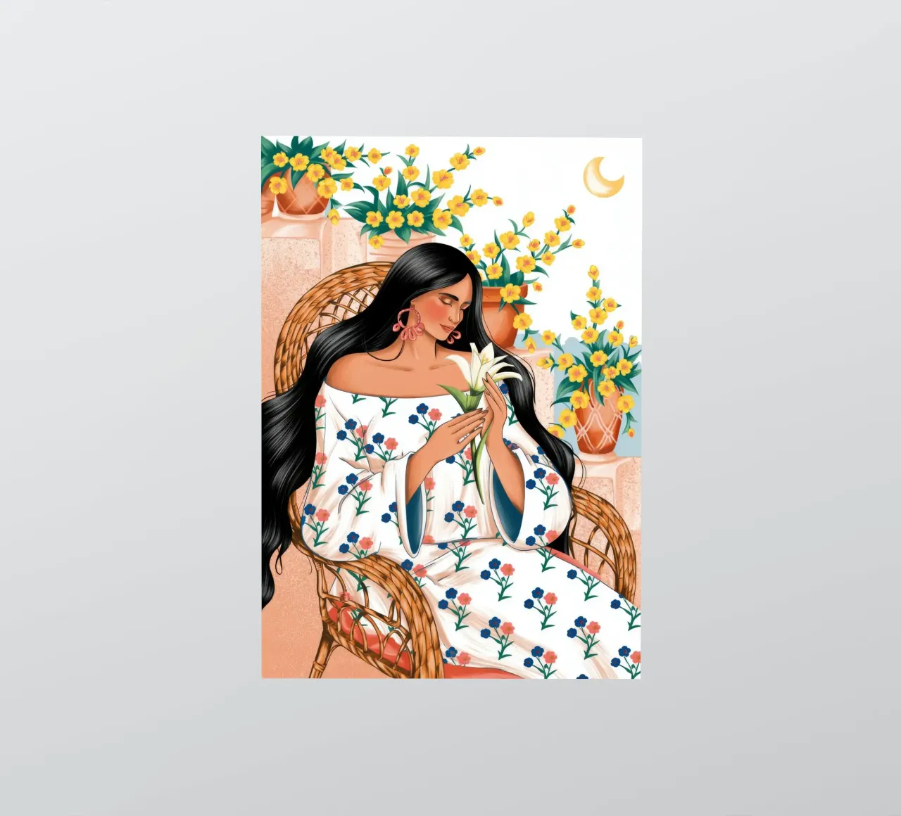 Floral Serenity sticker by Murni Strokes
