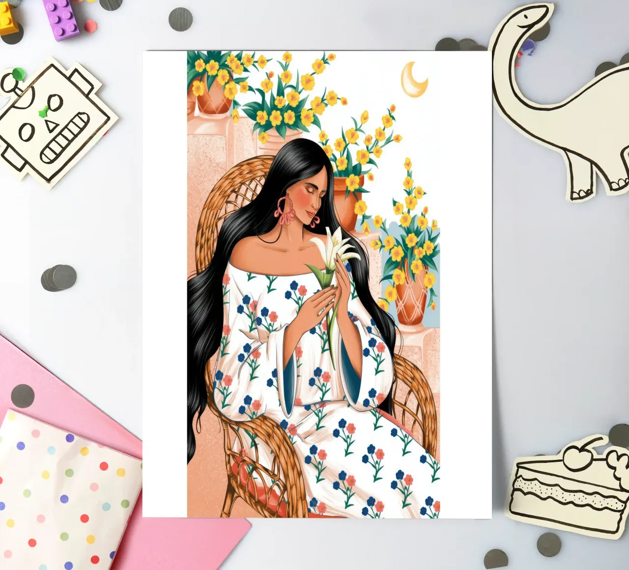 Floral Serenity sticker sheet by Murni Strokes