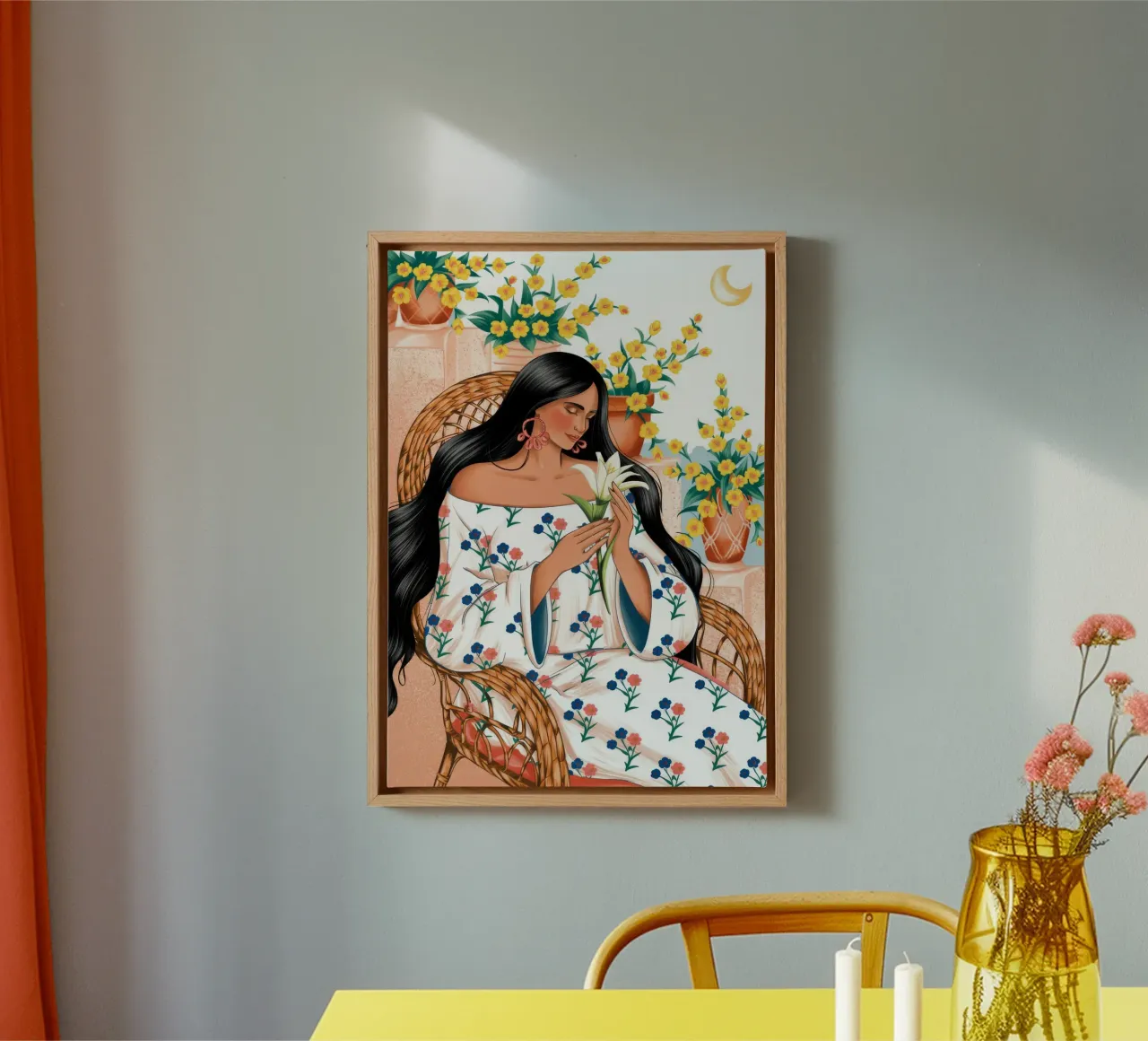Floral Serenity canvas by Murni Strokes