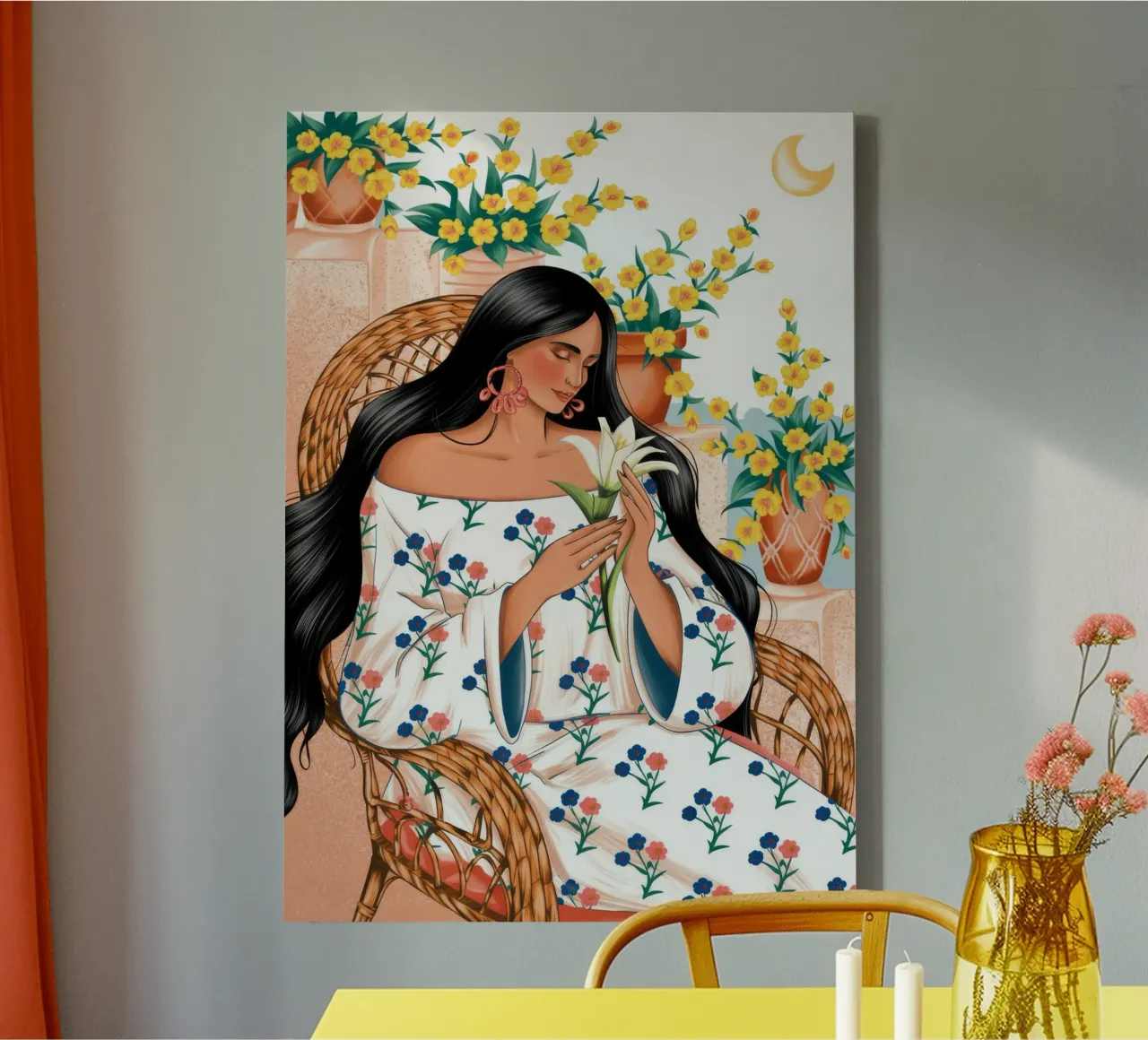 Floral Serenity canvas by Murni Strokes