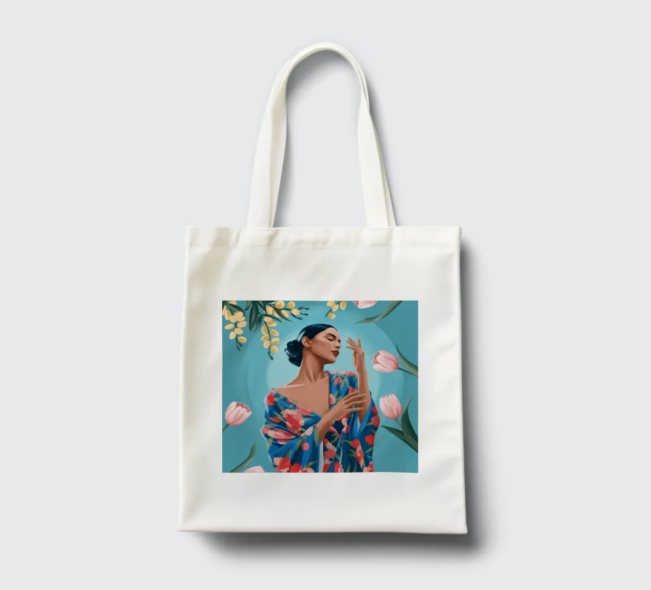 Blossoming Elegance tote bag by Murni Strokes