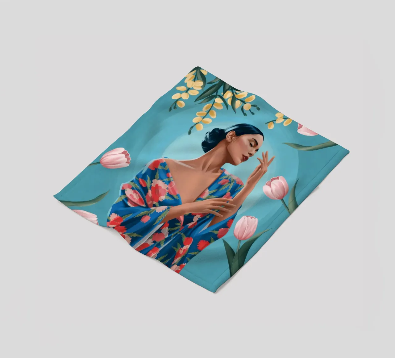 Eleganza in fiore coperta in pile da Murni Strokes