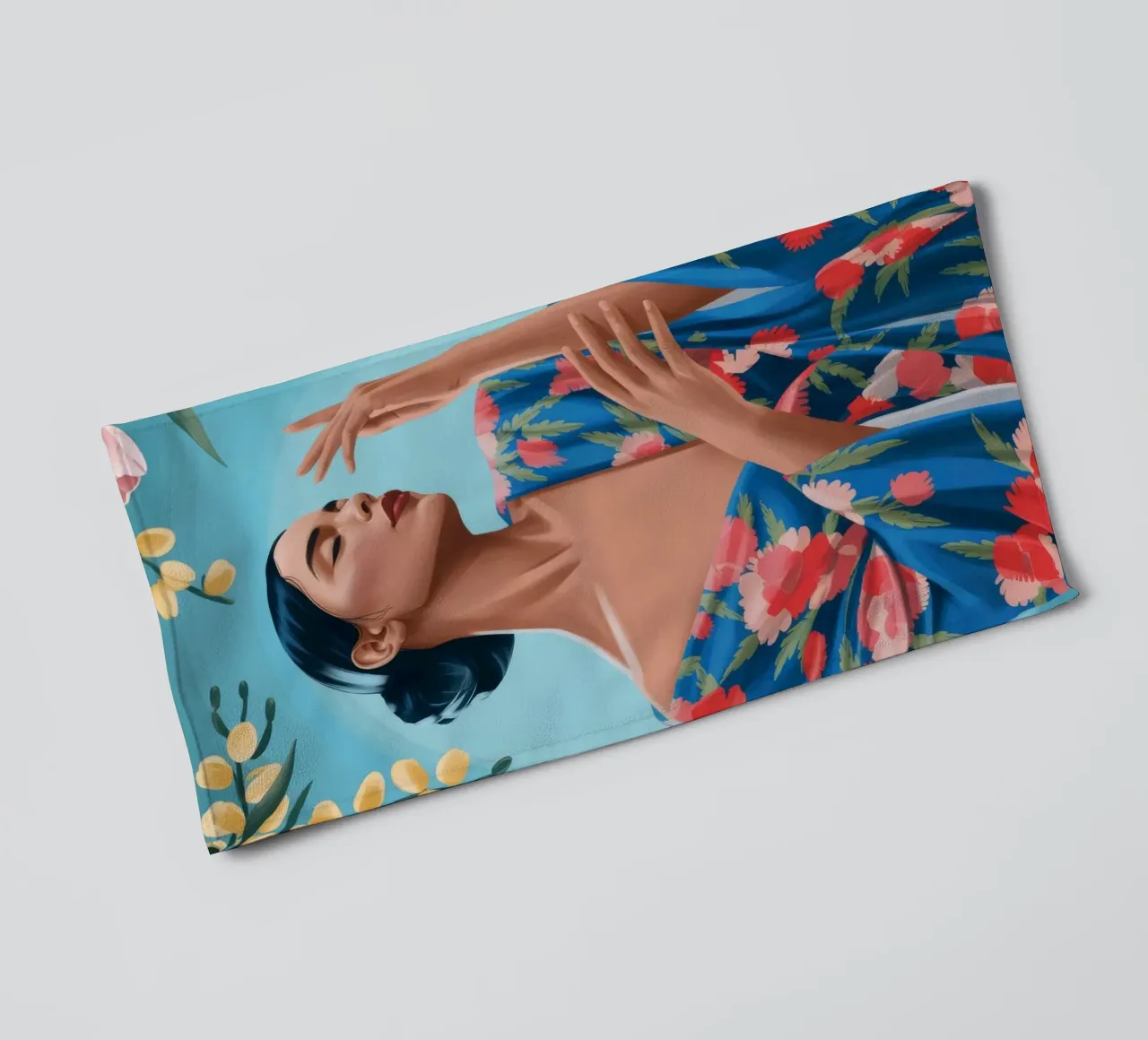 Eleganza in fiore asciugamano da bagno da Murni Strokes