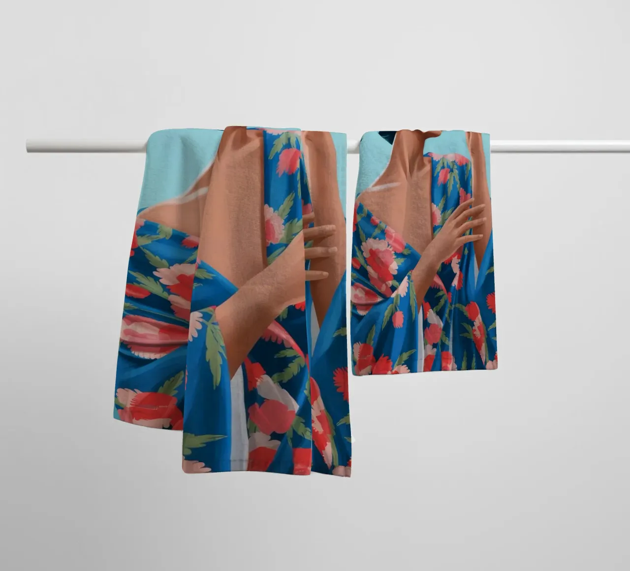 Eleganza in fiore asciugamano da bagno da Murni Strokes