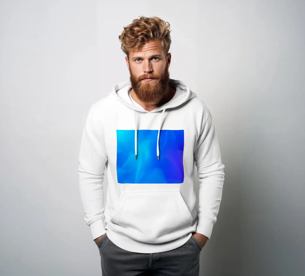 Fond abstrait fluide avec des tons bleus et violets vibrants sweat à capuche de DesignDoodle