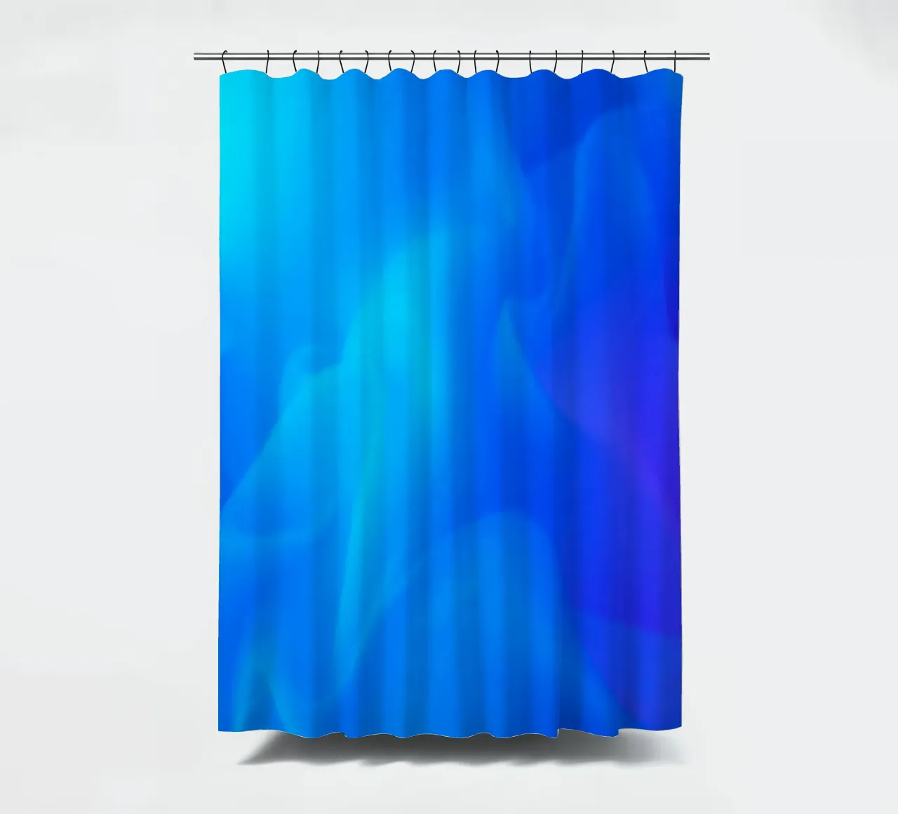 Fluid abstract background with vibrant blue and purple tones shower curtain by DesignDoodle