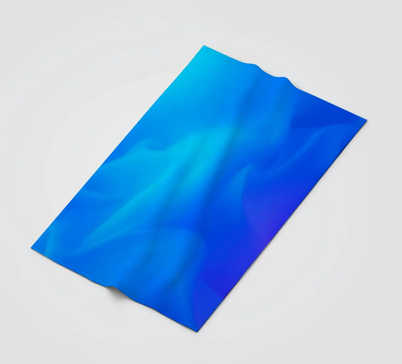 Fluid abstract background with vibrant blue and purple tones fleece blanket by DesignDoodle