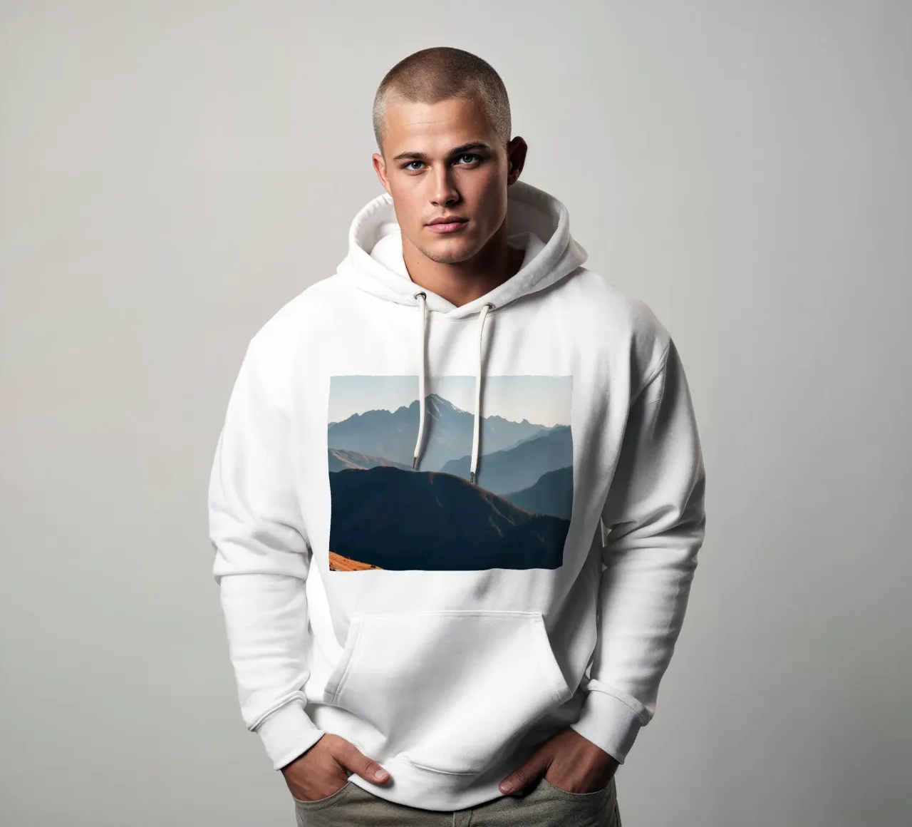 Paesaggio montano mozzafiato con i vivaci colori autunnali felpa con cappuccio da DesignDoodle