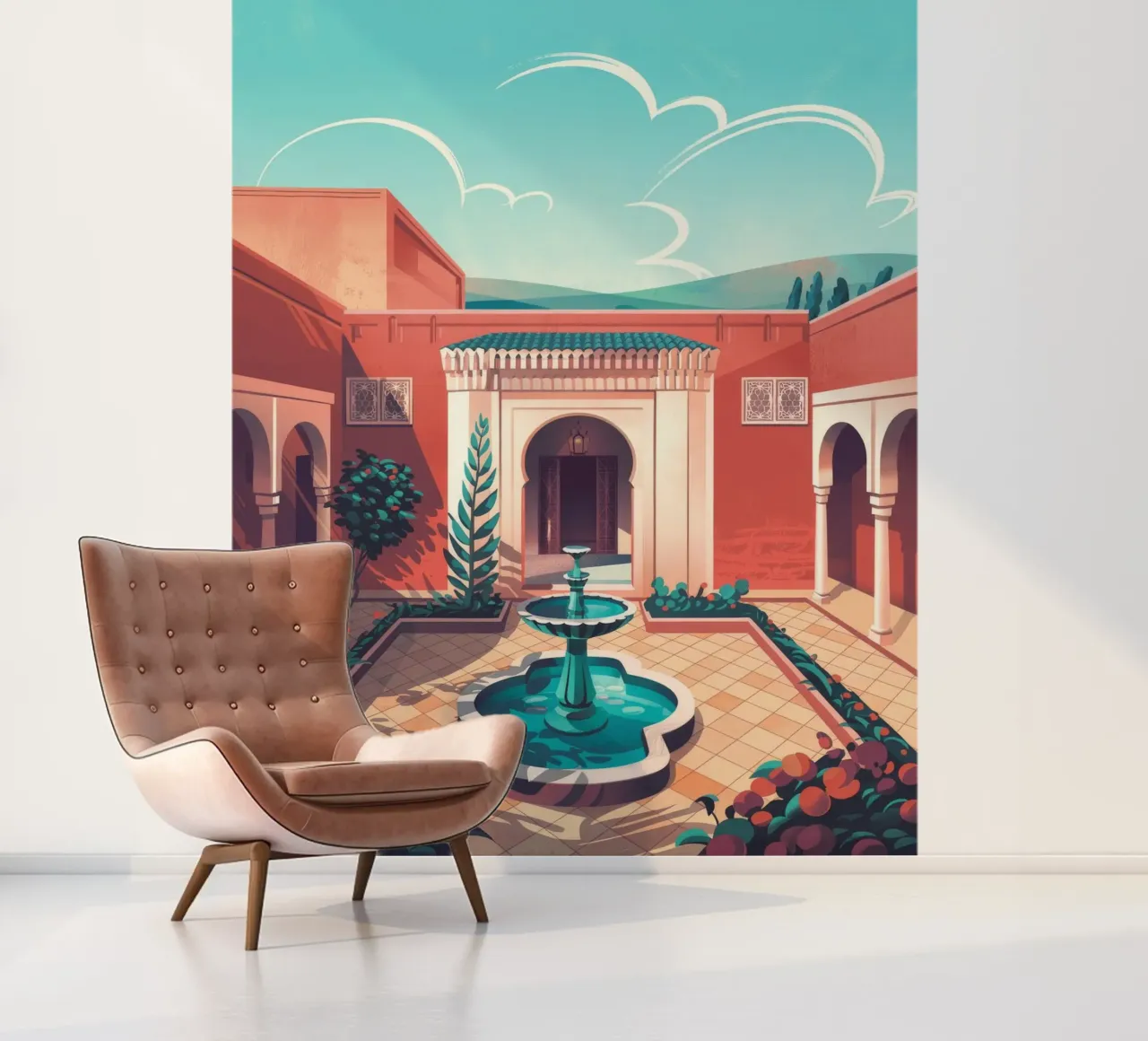 Courtyard Serenity photo wallpaper by Murni Strokes