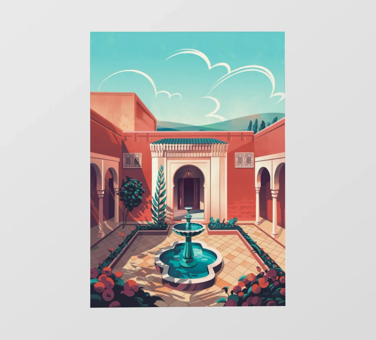 Courtyard Serenity photo wallpaper by Murni Strokes
