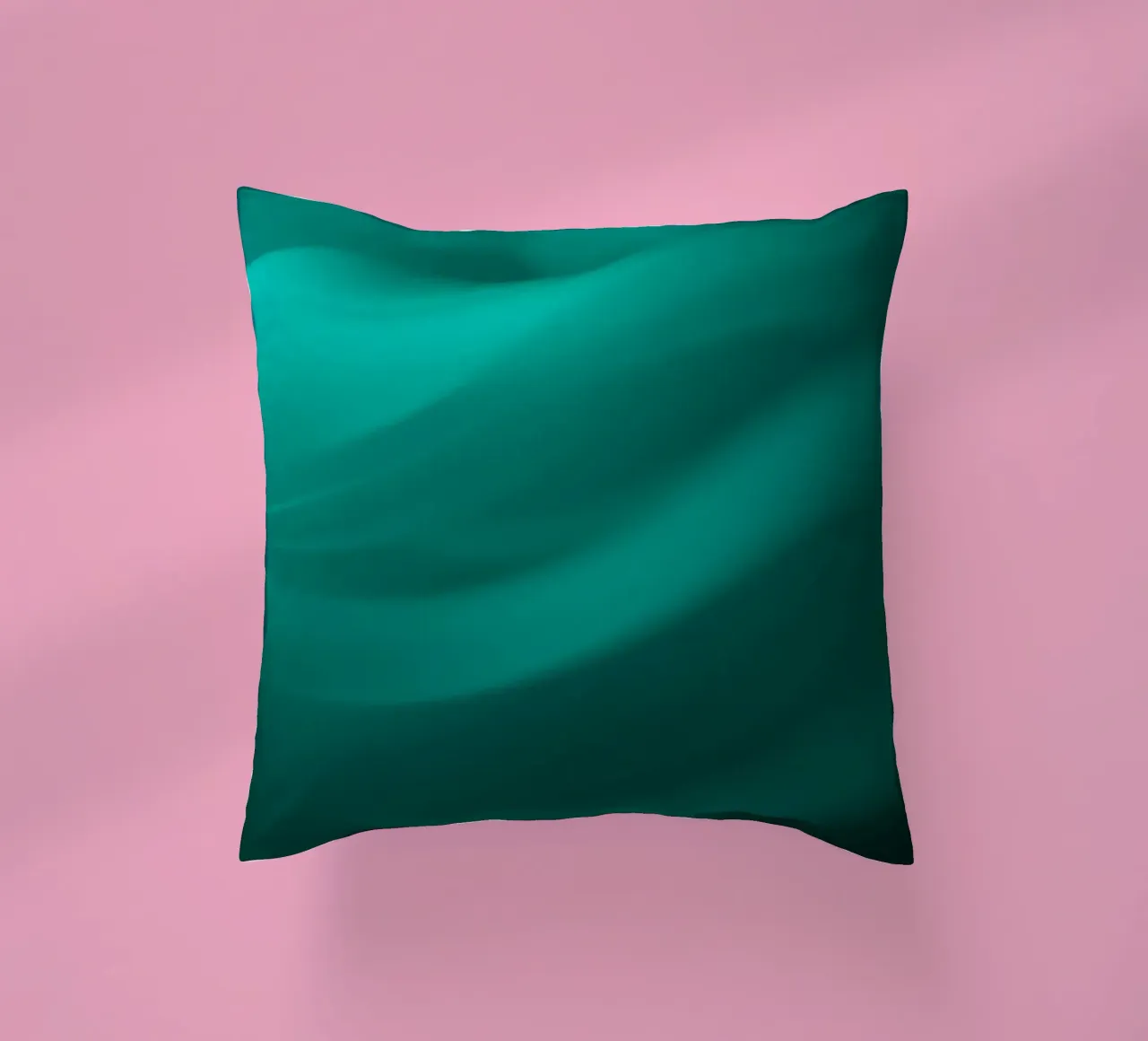 Fluid green turquoise waves in a serene abstract background decorative cushion by DesignDoodle