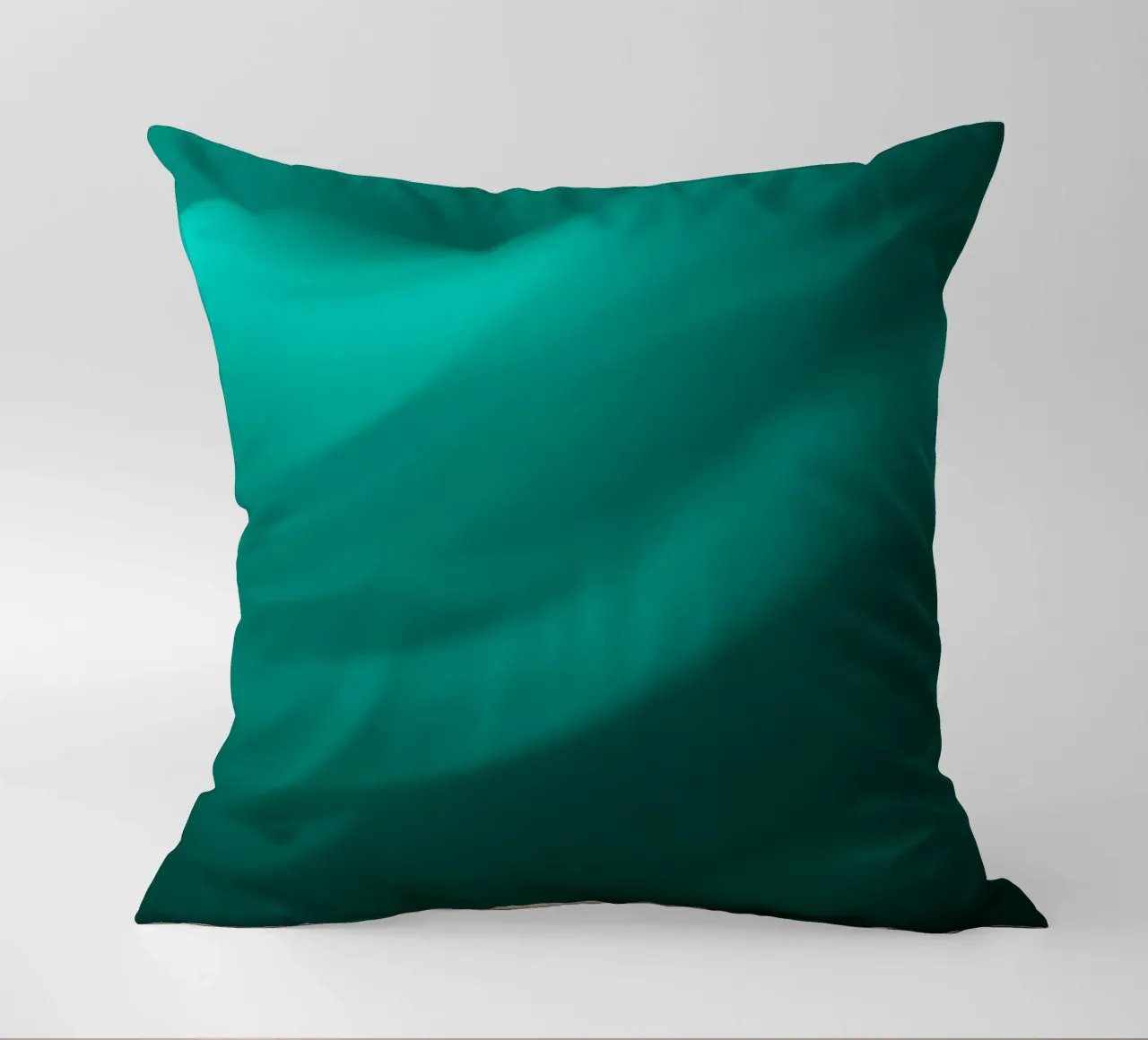 Fluid green turquoise waves in a serene abstract background decorative cushion by DesignDoodle