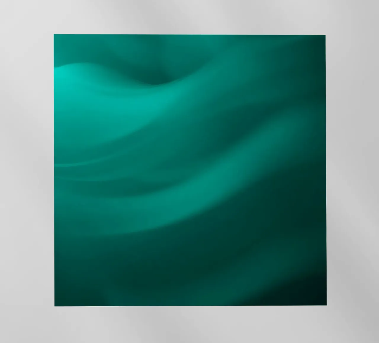 Fluido verde turquesa olas en un sereno fondo abstracto lámina retroiluminada de DesignDoodle