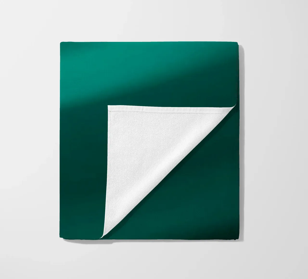 Fluid green turquoise waves in a serene abstract background beach towel by DesignDoodle