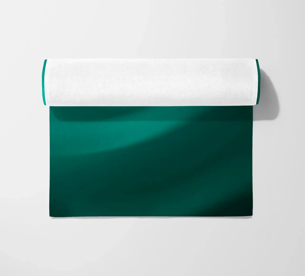 Fluid green turquoise waves in a serene abstract background beach towel by DesignDoodle