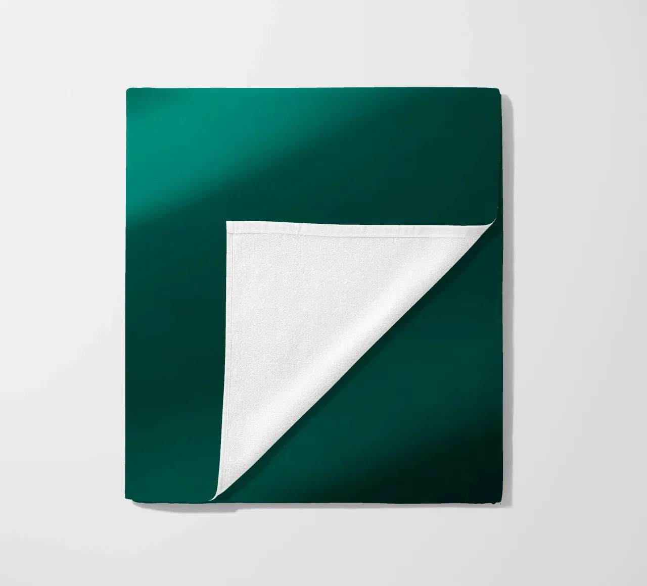 Fluid green turquoise waves in a serene abstract background beach towel by DesignDoodle
