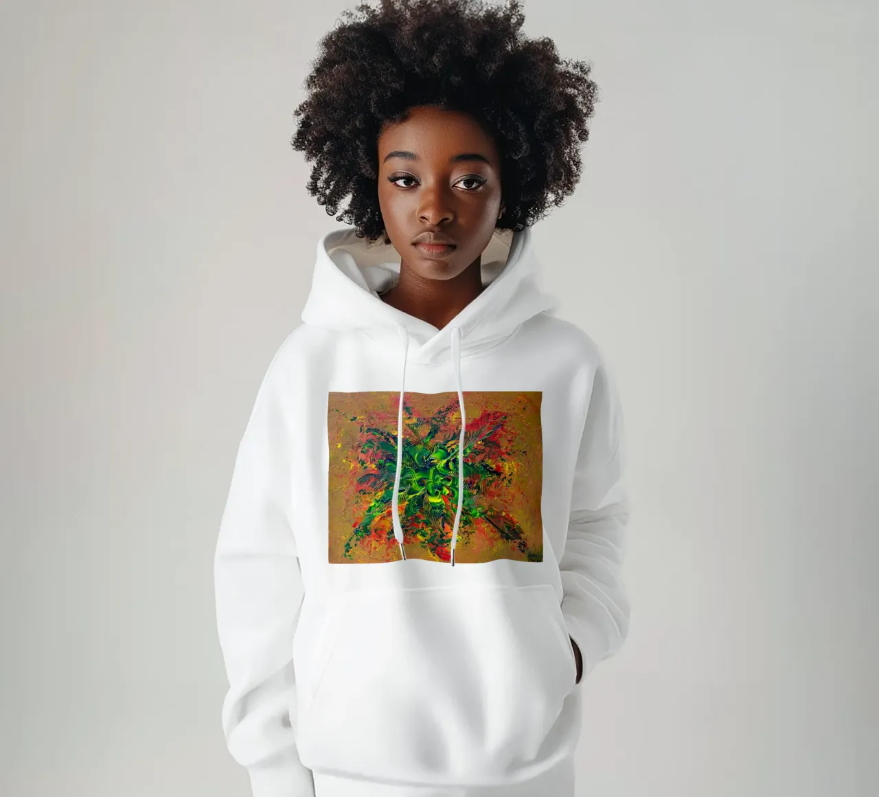 ESPERANZA felpa con cappuccio da Thierry Vobmann Abstract painting