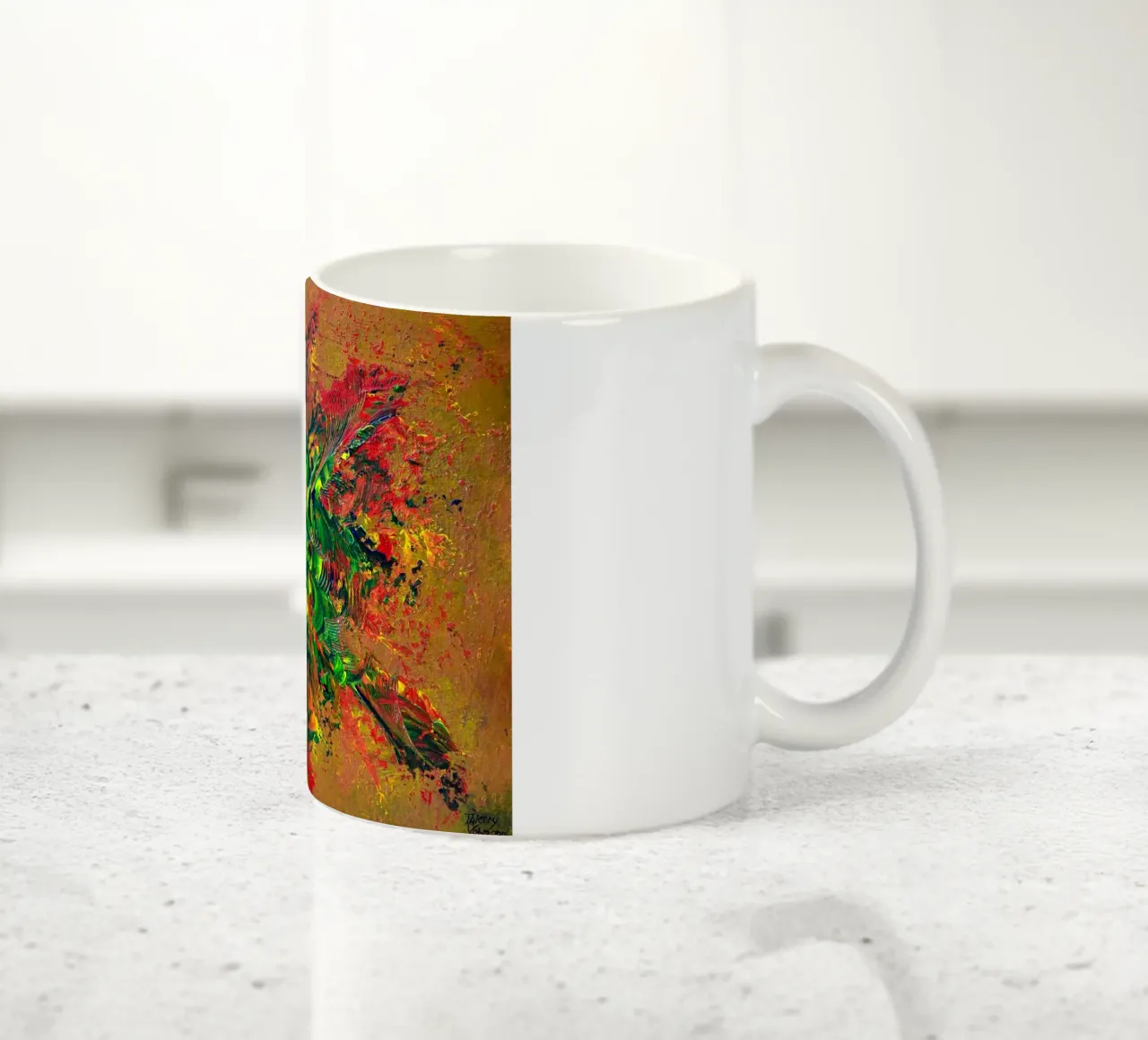 ESPERANZA tazza in ceramica da Thierry Vobmann Abstract painting