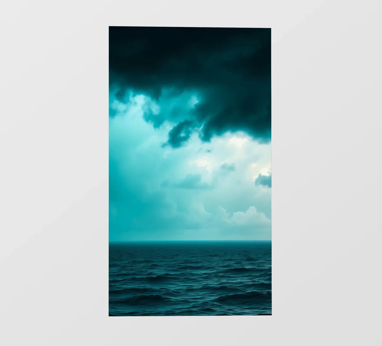 Dynamic sky over calm ocean creates serene backdrop for mobi photo wallpaper by DesignDoodle
