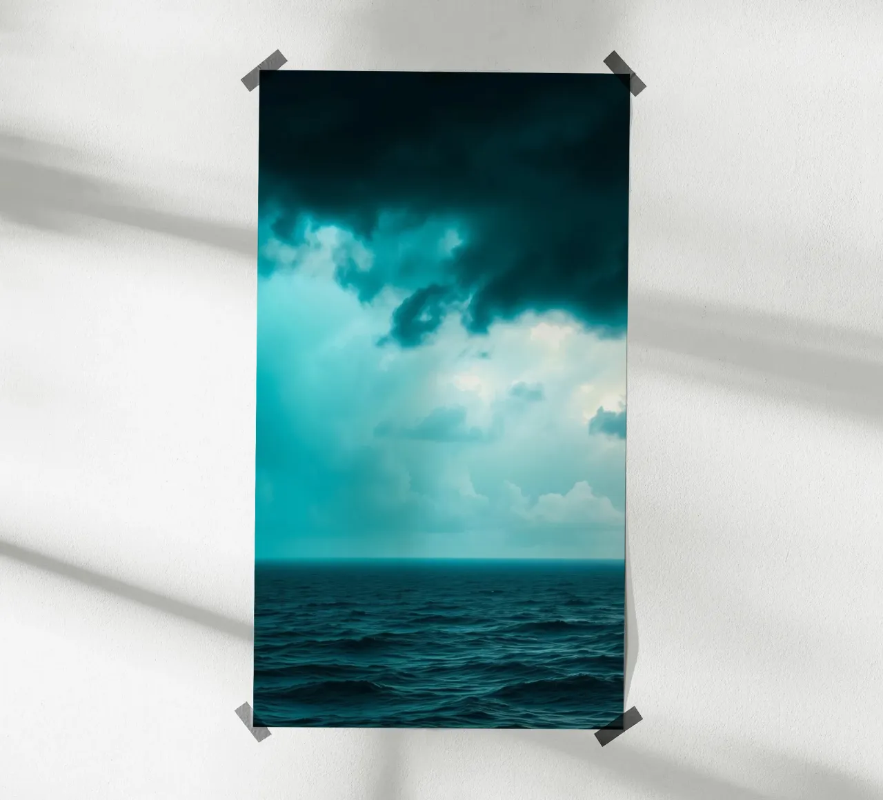 Dynamic sky over calm ocean creates serene backdrop for mobi hahnemühle by DesignDoodle