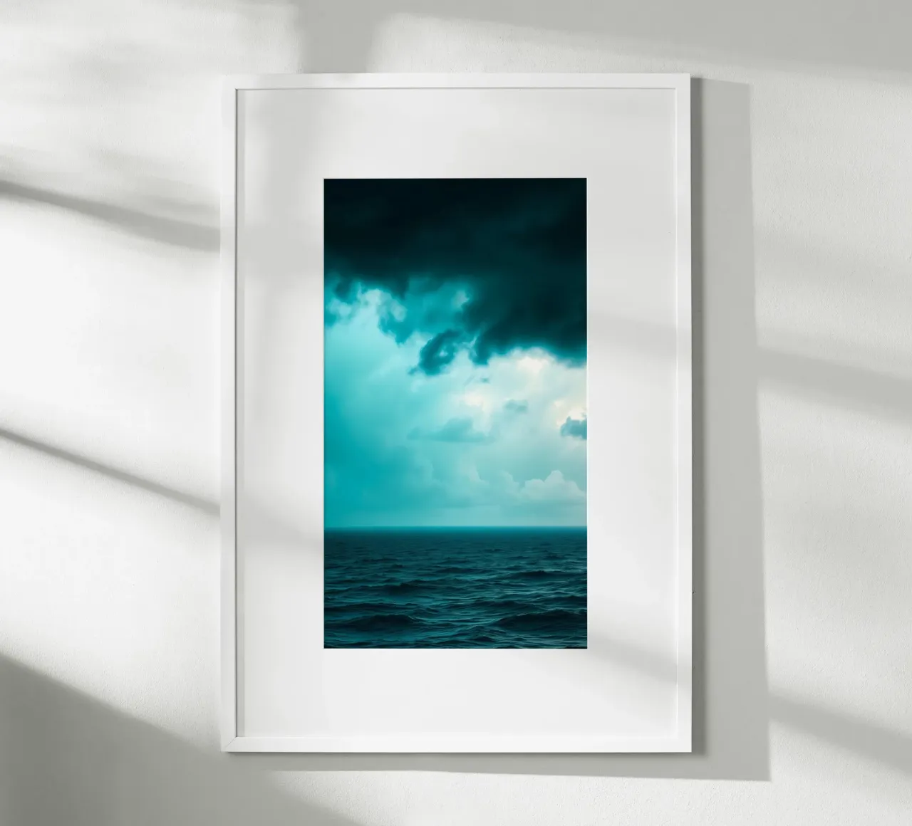 Dynamic sky over calm ocean creates serene backdrop for mobi hahnemühle by DesignDoodle