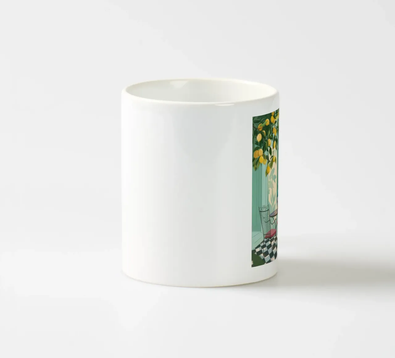 Incontro in giardino tazza in ceramica da Murni Strokes
